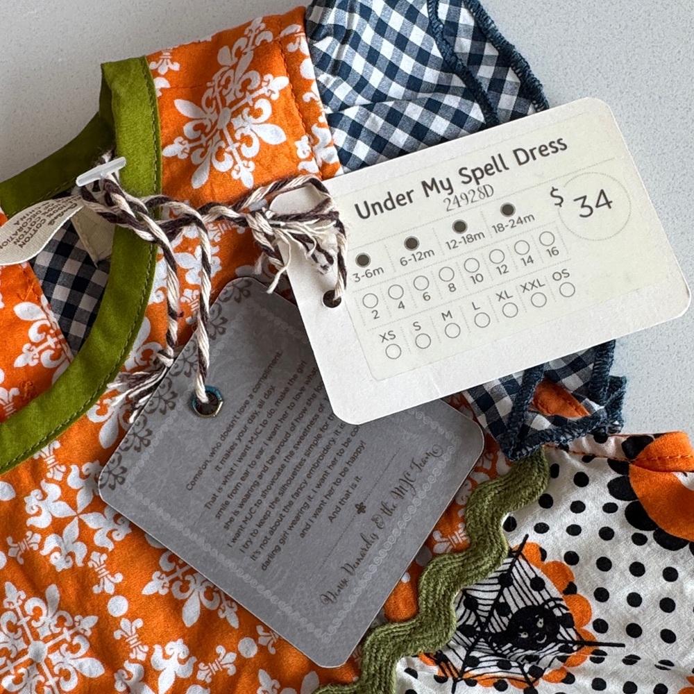 NEW NWT Matilda Jane Under My Spell Halloween Dress 18-24M Fall boutique bloomer - Picture 4 of 8
